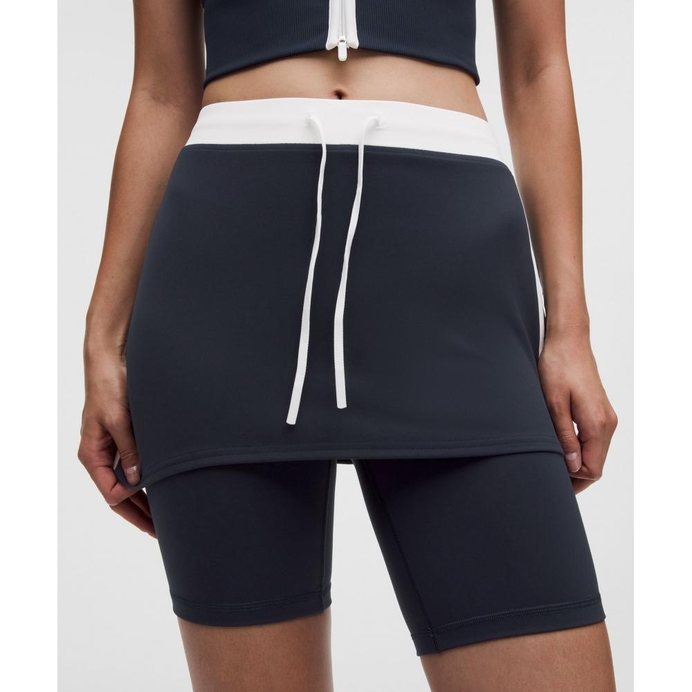 Lullulemon Everlux™ Colorblock Layered Skirt Trnv Wht