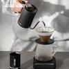 MHW-3BOMBER Coffee Pour-Over Dripper, Planet Pour-Over Coffee Filter, Wooden Handle, Stainless Steel Narrow Spout, Black
