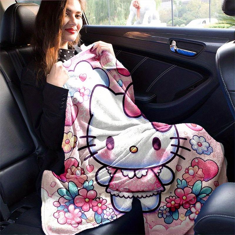 1pc. Hello Kitty Cute Cartoon Blanket - Perfect for Home, Office, Outdoor Use, Gift Idea, Suitable for Al