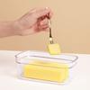 Clear Airtight Butter Dish With Cutter Slicer For Easy Cutting And Storage