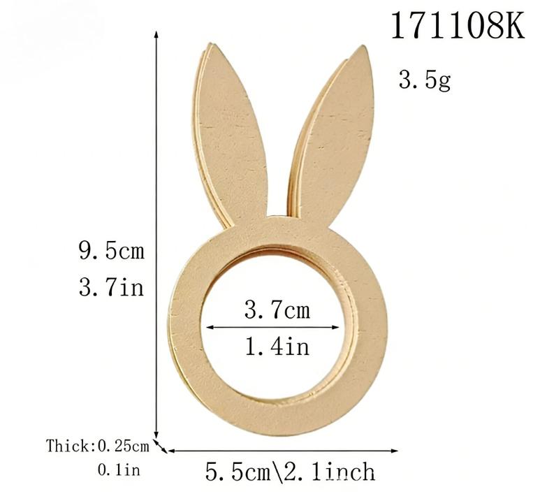 10 Stück/Packung Ostern/Geburtstag/Hochzeit Serviettenringe Hasenohren Holz-Serviettenständer Dekoration Party-Tischzubehör