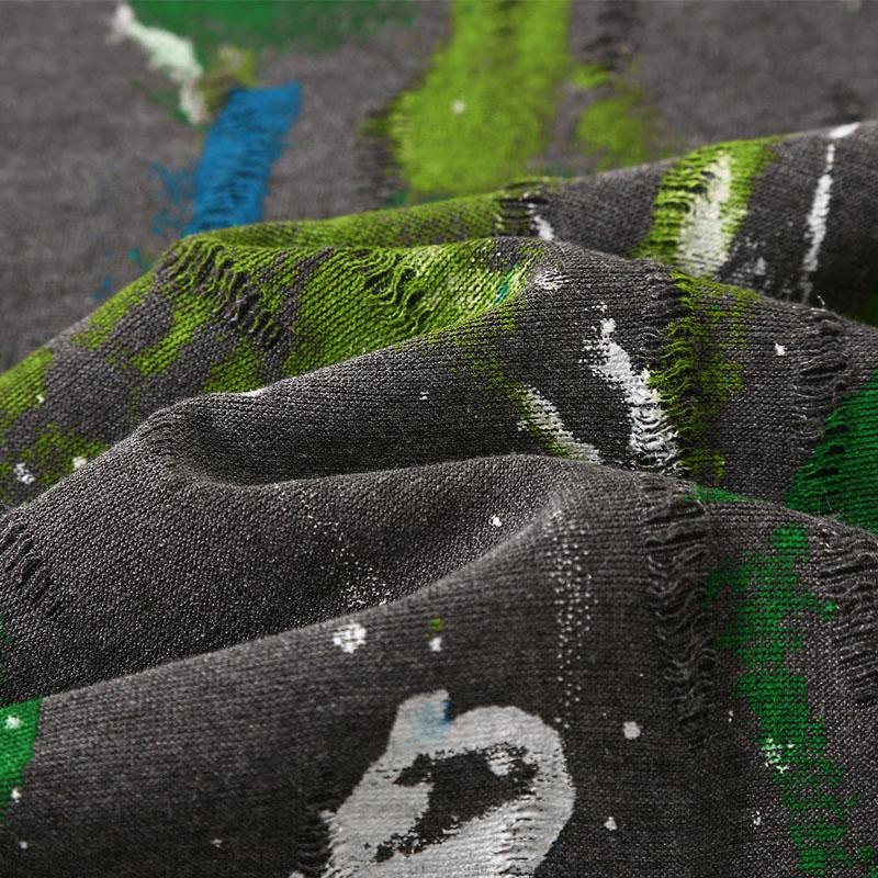 Plus Size 6XL-13XL Fashion Men's Distressed T-shirt Summer Oversized Tops Casual Painted Short Sleeve Tee Summer Clothing