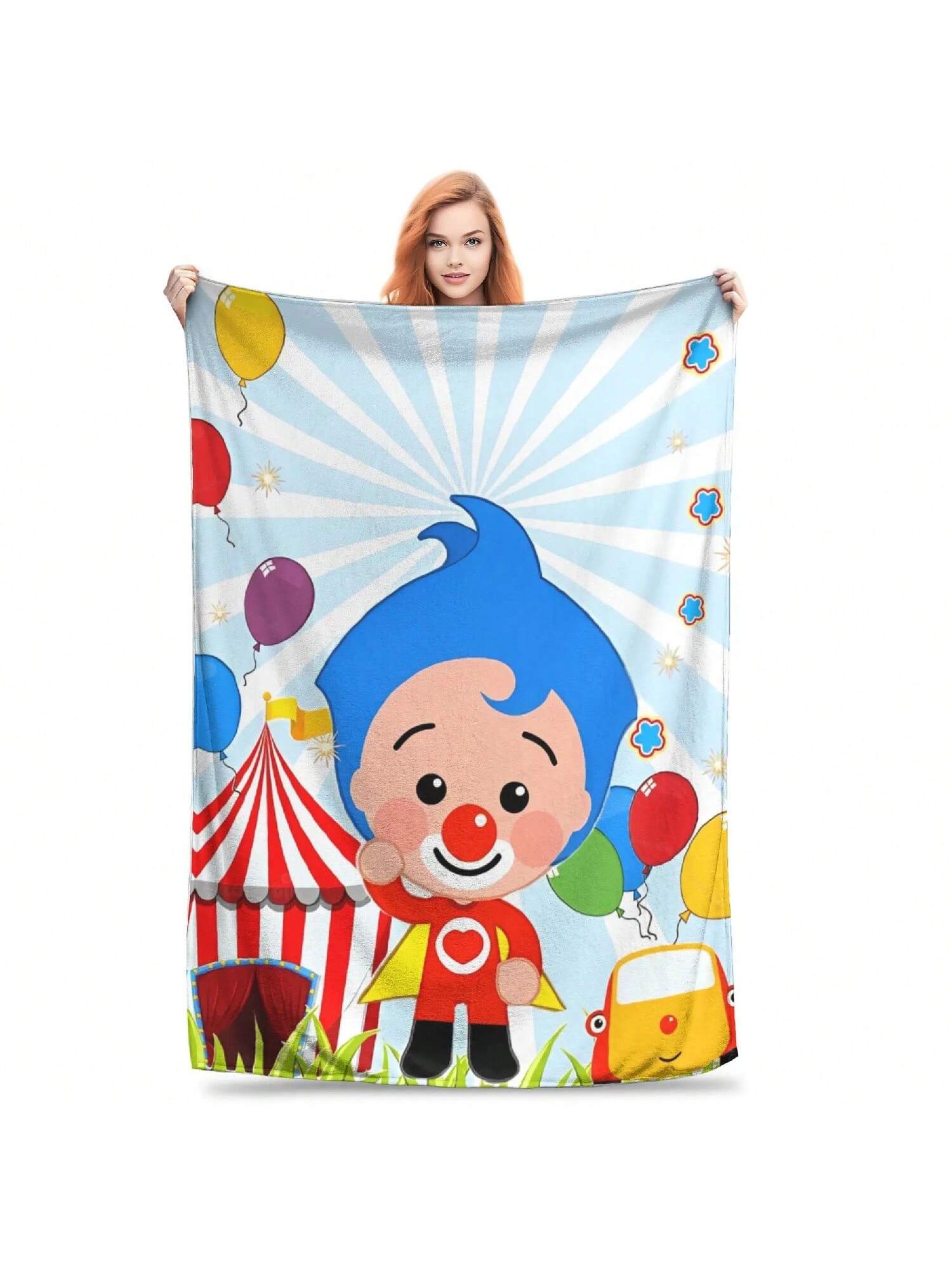 

Clown Plims Blanket Cartoon Plush Awesome Soft Throw Blankets For Home AutumnWinter 75X95CM