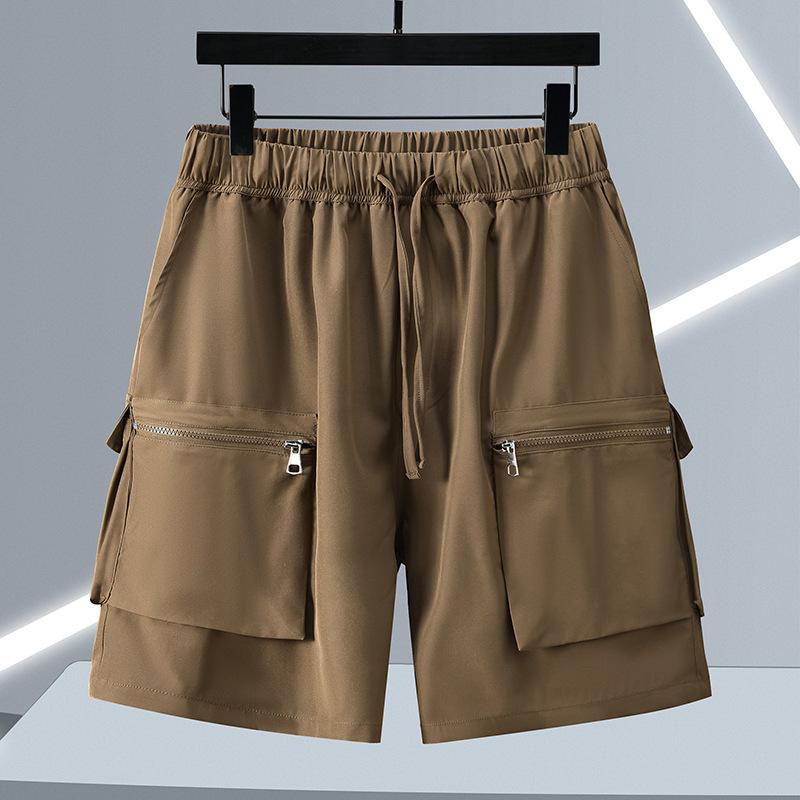 

Big Size Workwear Quick-dry Shorts Men s Summer Outside Loose Tide Plus Size Large Sports Five-minute Trousers Men s Clothing 12XL коричневий