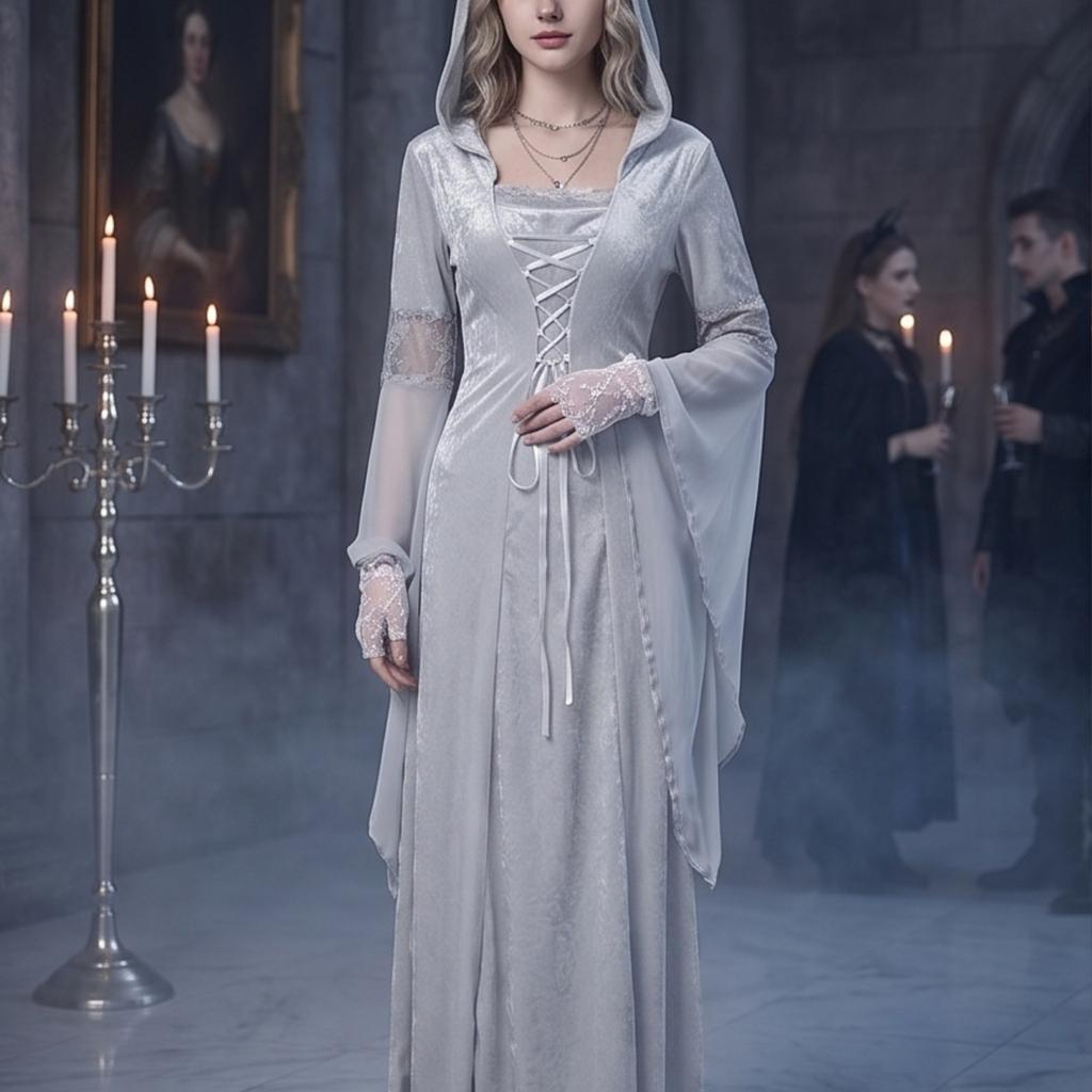 Women's Cape Dress for Halloween Costume