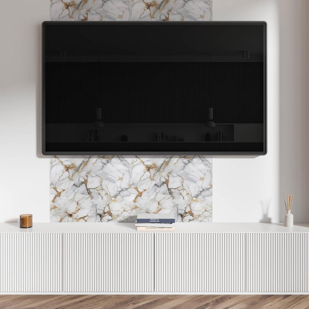 Self-Adhesive Vinyl Panel - Office Wall Decoration 100x50 Cm Elegant Marble Pattern
