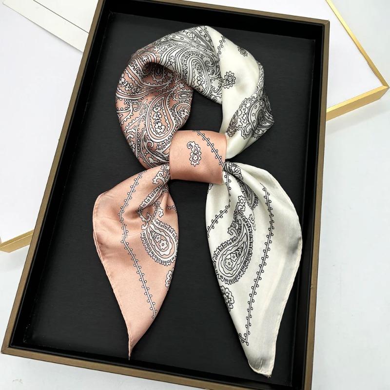 Horse Print Female Silk Neck Scarf Square Hair Scarves Foulard Head Band Shawls Wraps Neckerchief Bandana Women