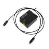 Audio L/R Converter Adapter with Optical Cable RCA Cable Compact Size Dual-function Digital Optical Coax Analog