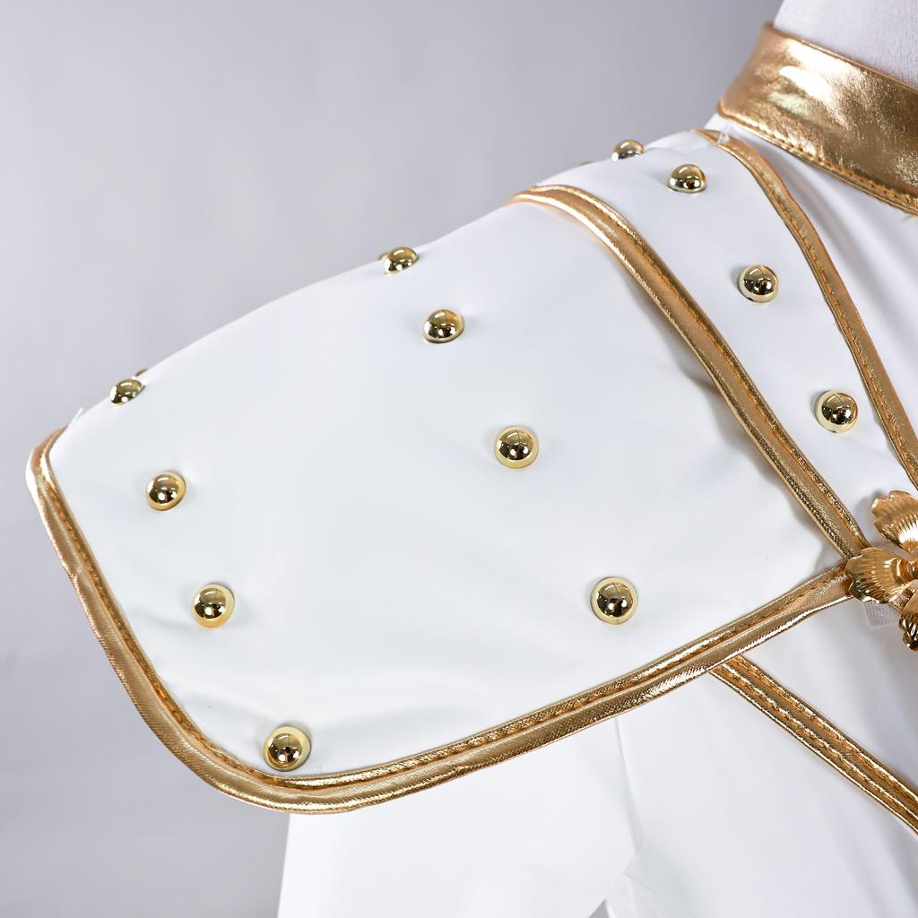 Rumi Mira Zoey White Zangpak Vrouwen Meisjes Halloweenfeest Rollenspel Outfit Cosplay Kostuum Pruik Voor Volwassenen Kinderen