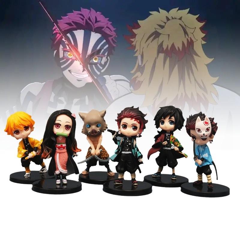 Slayer 6pcs Demon Character Pvc Toy Model Desktop Decor Child Gift Christmas