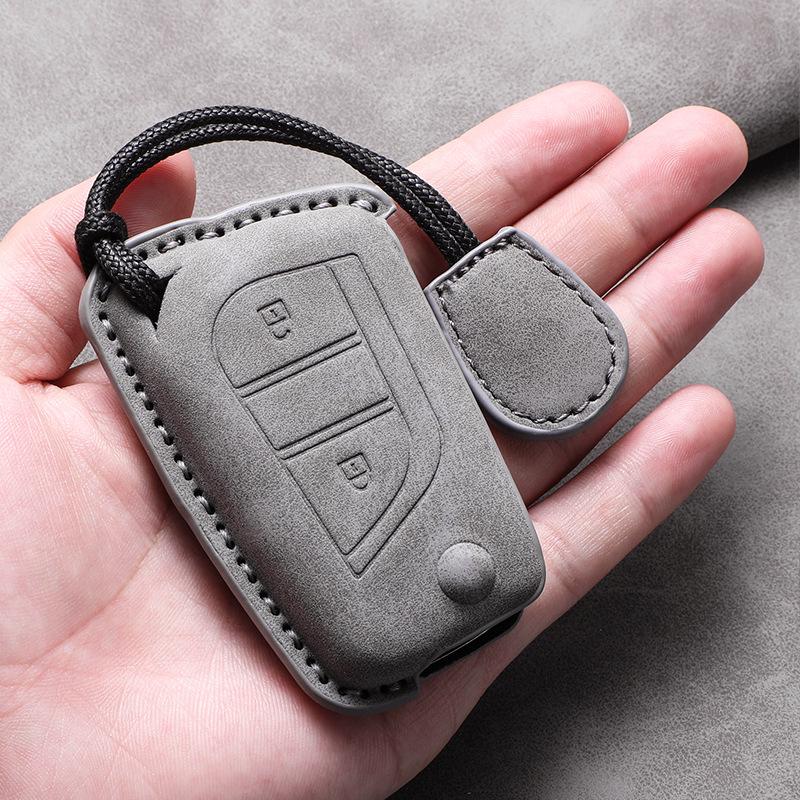 Sheepskin Leather Key Cover for Toyota Alphard, RAV4, Camry, Highlander