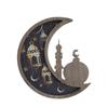 Art Design Eid Mubarak Wooden Tray 30cm Religious Food Tray Cake Display Tray  Cake