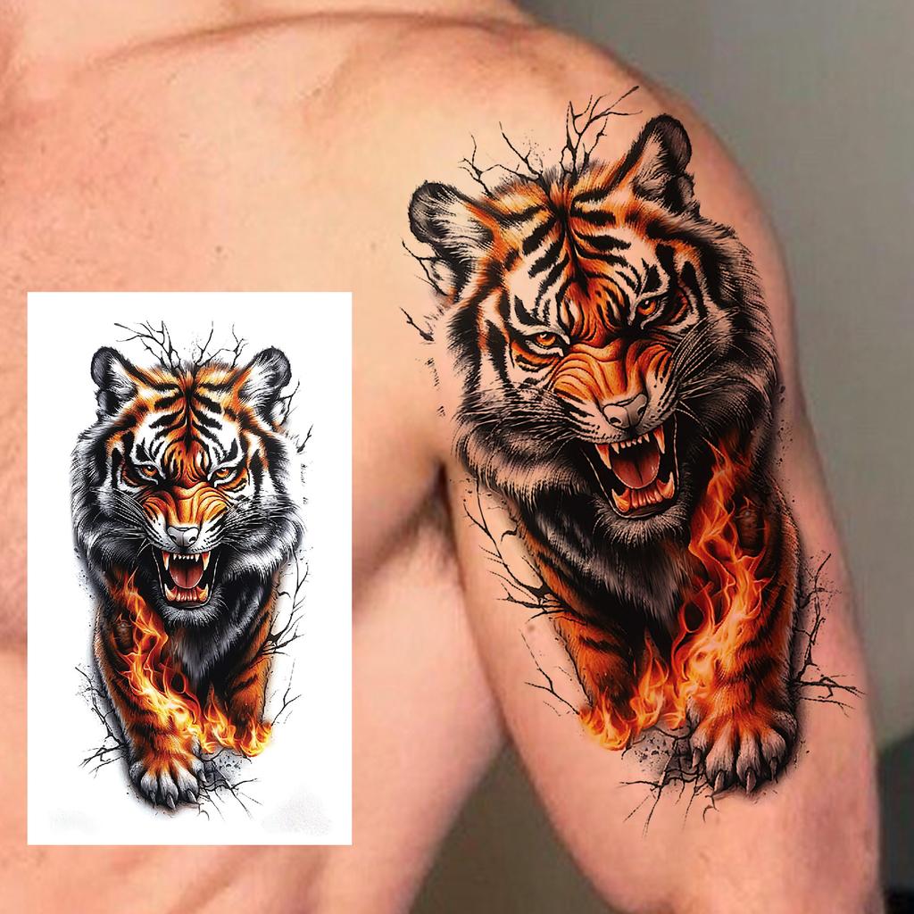 1 Sheet Dragon Temporary Tattoos For Men Women Water Transfer Tattoo Sticker Self Adhesive High Quality Fake Tatoo Arm Forearm