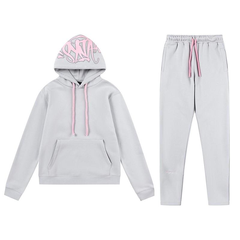 High Quality SynaWord American Loose Sweater Hoodie Sweatpants Y2K Men's and Women's Tide Couple Casual Suit Syna