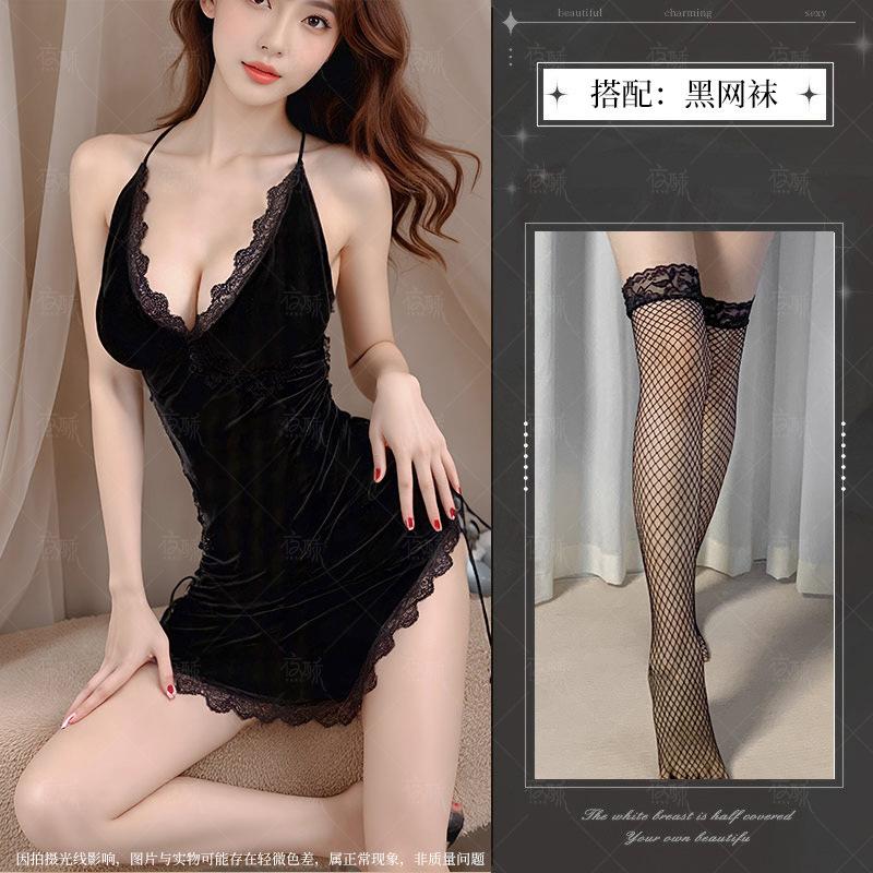 Sexy lingerie free pure desire small chest bed hot passion midnight charm robe teasing nightdress