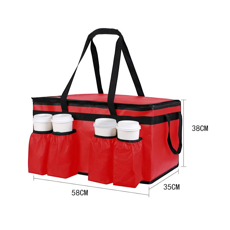 1pcs New Portable Large-capacity Non-woven Insulation Bag Outdoor Picnic Insulation Bag with Milk Tea Cup Insulation Bag