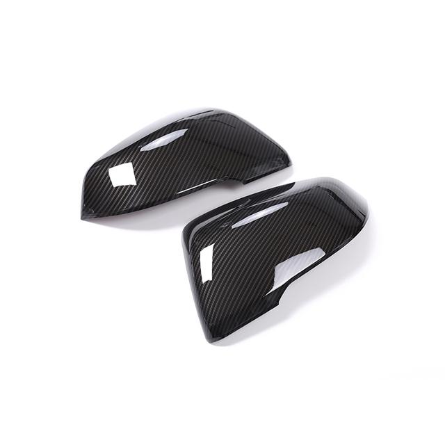 ABS Carbon Fiber Style Car Side Rearview Mirror Cap Cover Trim Shell For BMW 2 Series X1 F48 F45 F46 2015- Auto Accessories