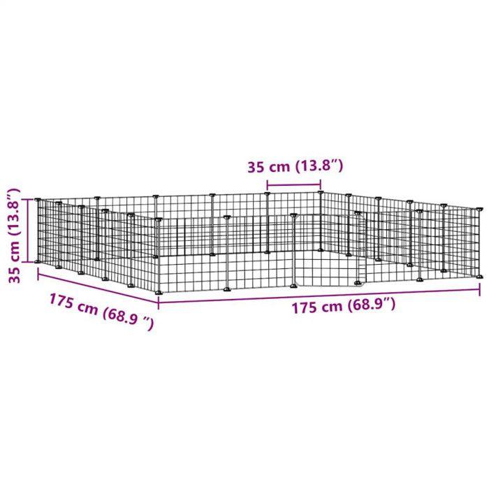 3114019 vidaXL Cage animaux de compagnie à 20 panneaux et porte Noir 35x35 cm