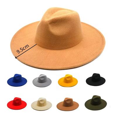 JYL DIY Classic Cowboy Hat Unisex European Vintage Style Jazz Hat Felt