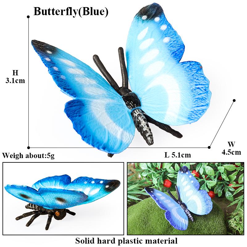 Oenux Insect Animals Model Monarch Actias Ningpoana Swallowtail Butterfly Growth Cycle Garden Figurine Education Kid Toy Gift