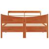 Solid Wood Bed with Headboard Wax Brown 150 x 200 cm Pine
