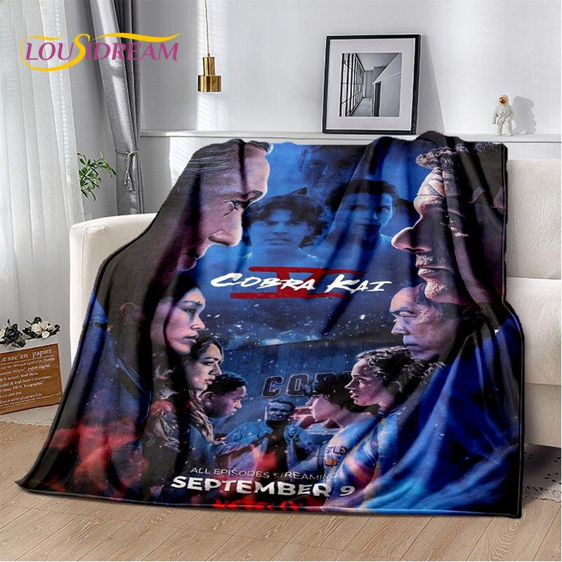 TV Karate Cobra Kai Amanda Měkká plyšová deka, flanelová deka vrhací deka do obývacího pokoje Ložnice Pohovka Pohovka Piknikový kryt pro děti