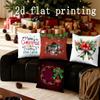 Home Decor Christmas-themed Digital-Printed Pattern Cushion Cover Suitable for Sofa Bedroom Car Pillow Cover