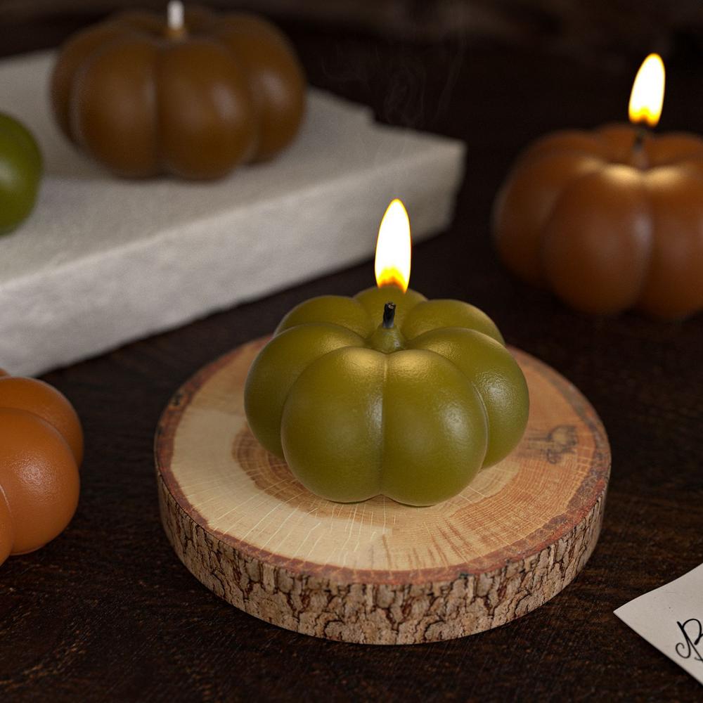 Halloween Pumpkin Silicone Mold for Candle Making - DIY Aromatherapy Soy Wax Candle Craft Kit, Seasonal Holiday Home Decor Gift