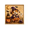 Kit for Adults Kids Halloween Dog Design DIY 5D Set with Round Drills