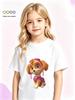 Girls' Cartoon Anime Print Short Sleeve Cotton T-shirt