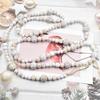 Wooden Bead Christmas Garland 7.41ft Long Festival Tree Decoration For Mantels Staircase Holiday Party Centerpieces