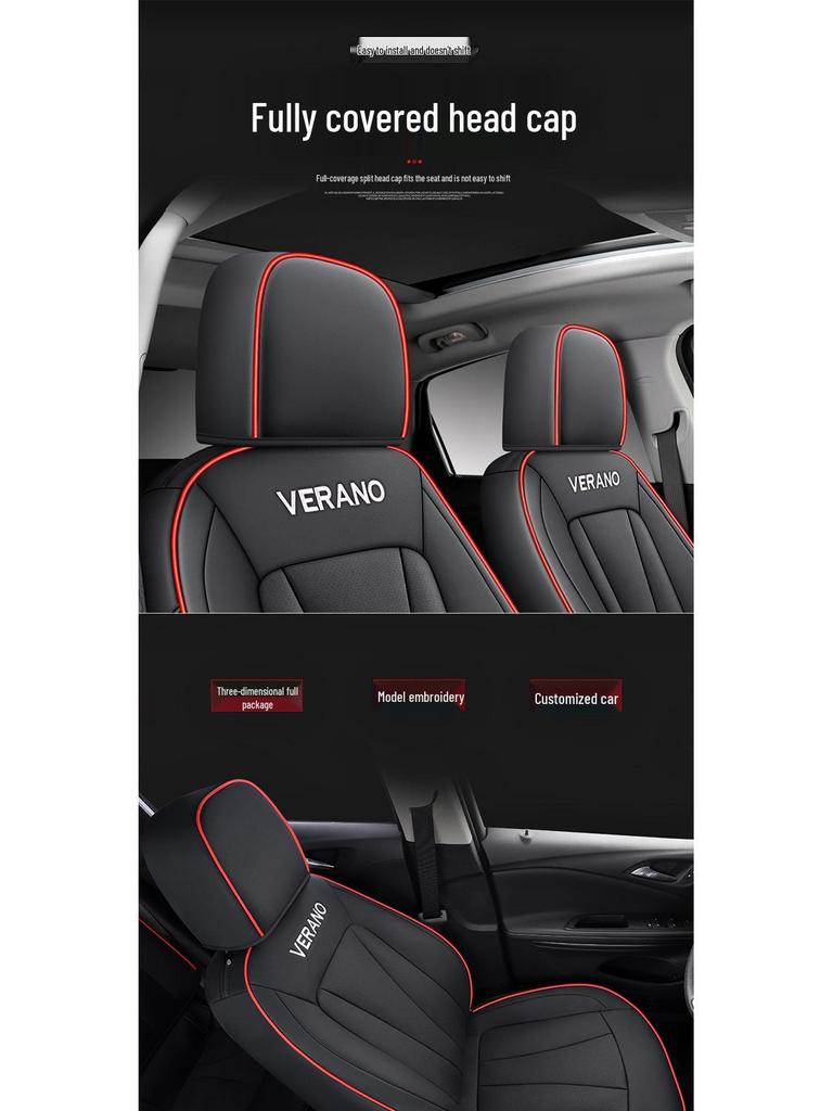 Four Seasons Universal Buick Verano Wear-Resistant Leather Car Seat Cover