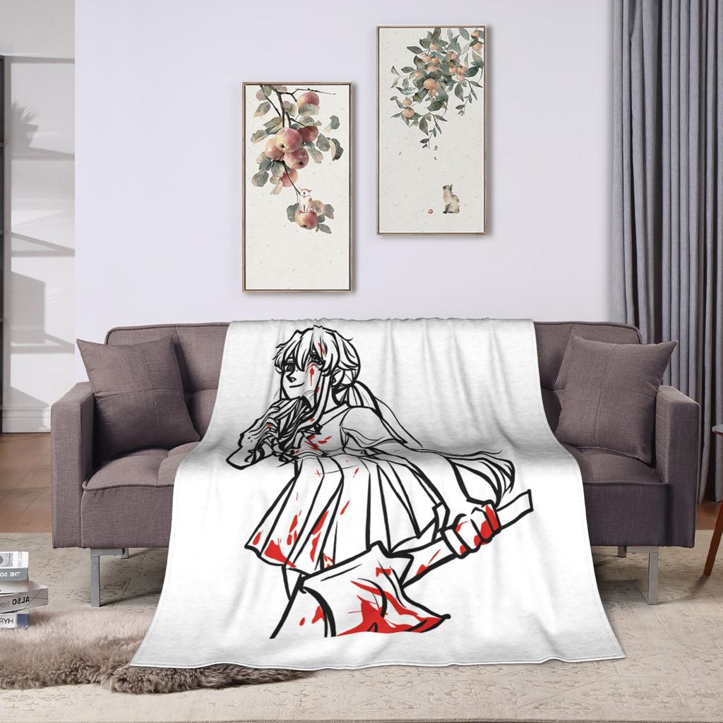 Warm BlanketsGirls Boys Camping Mirai Nikki Gasai Yuno Bedding Throws  Flannel Bedspread For Couch Bed Fashion Sofa Bed Cover