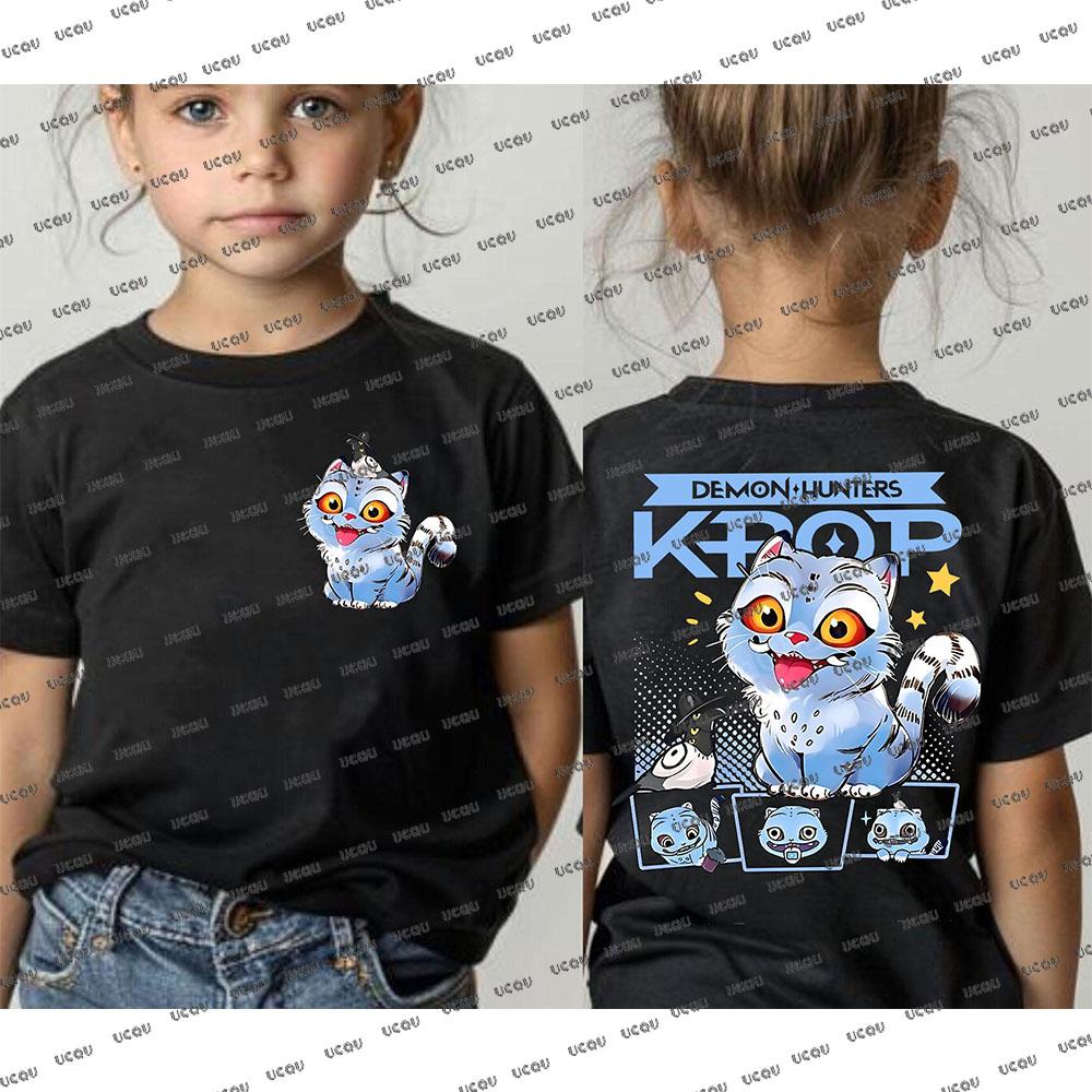 ETST WENDY 005 KPop Demon Hunters T-shirt Voor Kinderen Zomer Korte Mouw T-shirts Ronde Hals Katoen Mode 2025 Film T-shirts Voor Volwassenen Kinderen 140