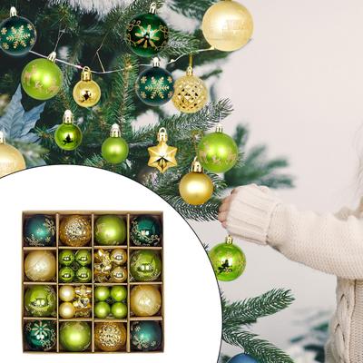 44 Count Christmas Ornaments Balls for Tree Decoration Set with Pendants Seasonal Decor