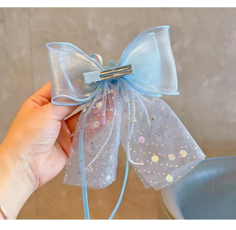 1 Stück Neue Kinder Schleife Schneegarn Schleife Mädchen Haarnadeln Niedliche Haarspangen Baby Haarschmuck Kinder Kopfschmuck