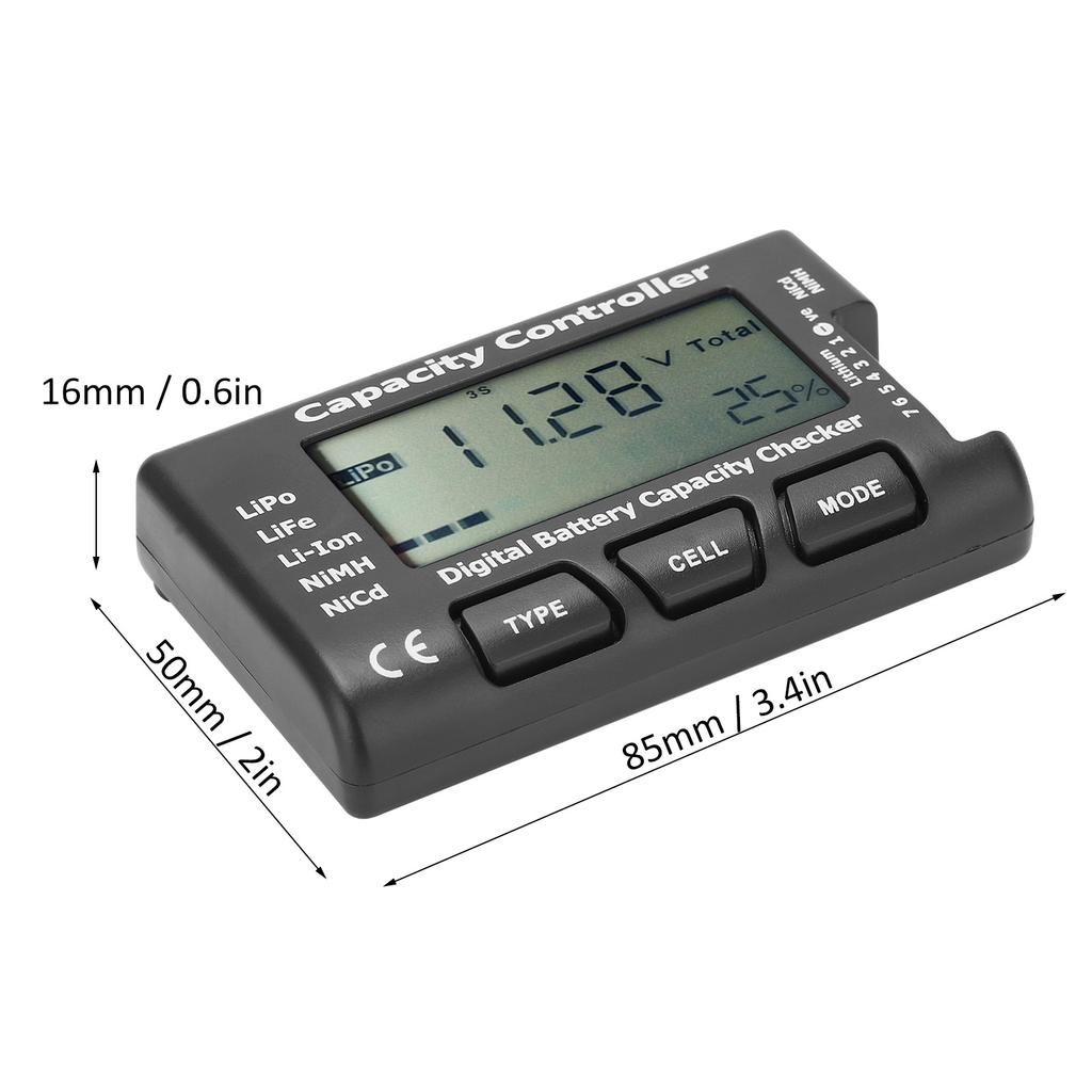 Cellmeter‑7 Digital Battery Capacity Meter Battery Level Tester with Balance Function