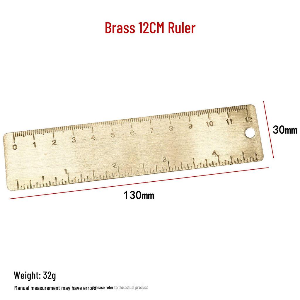 Pinza a Verniero Ottone Wengé Mini Doppia Scala Righello di Precisione Portatile Retro Portachiavi