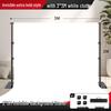 2x3 Meter Photography Background Stand with Black Light-Absorbing Cloth, Studio Props, and White Cloth for Shooting