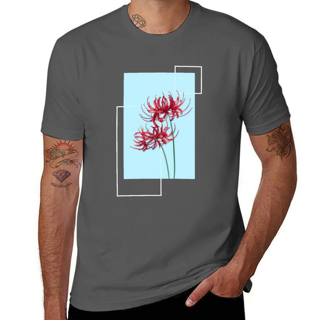 Spider Lily TShirt Heavy Duty Casual Work Tee