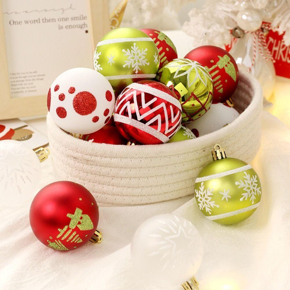 

16pcs Shatterproof Christmas Balls Champagne Gold White Christmas Decorations Wedding