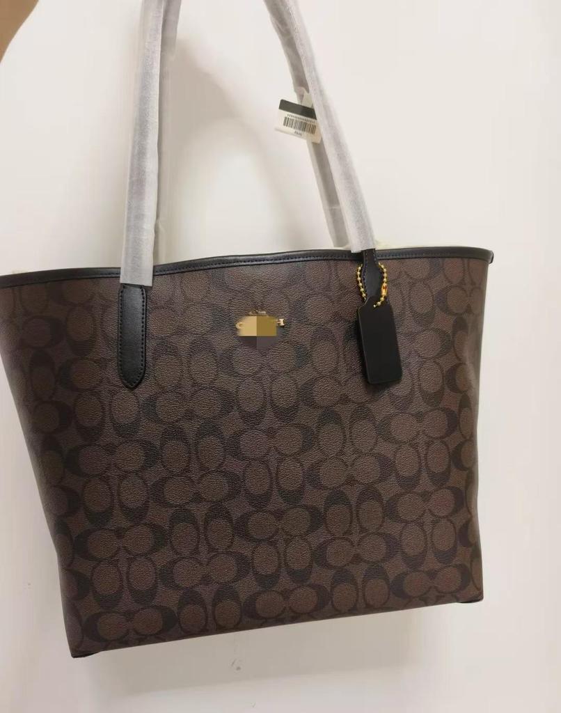 Coach Women's Large Capacity Tote Bag, 2025 Casual Fashion Versatile Shoulder & Crossbody Style