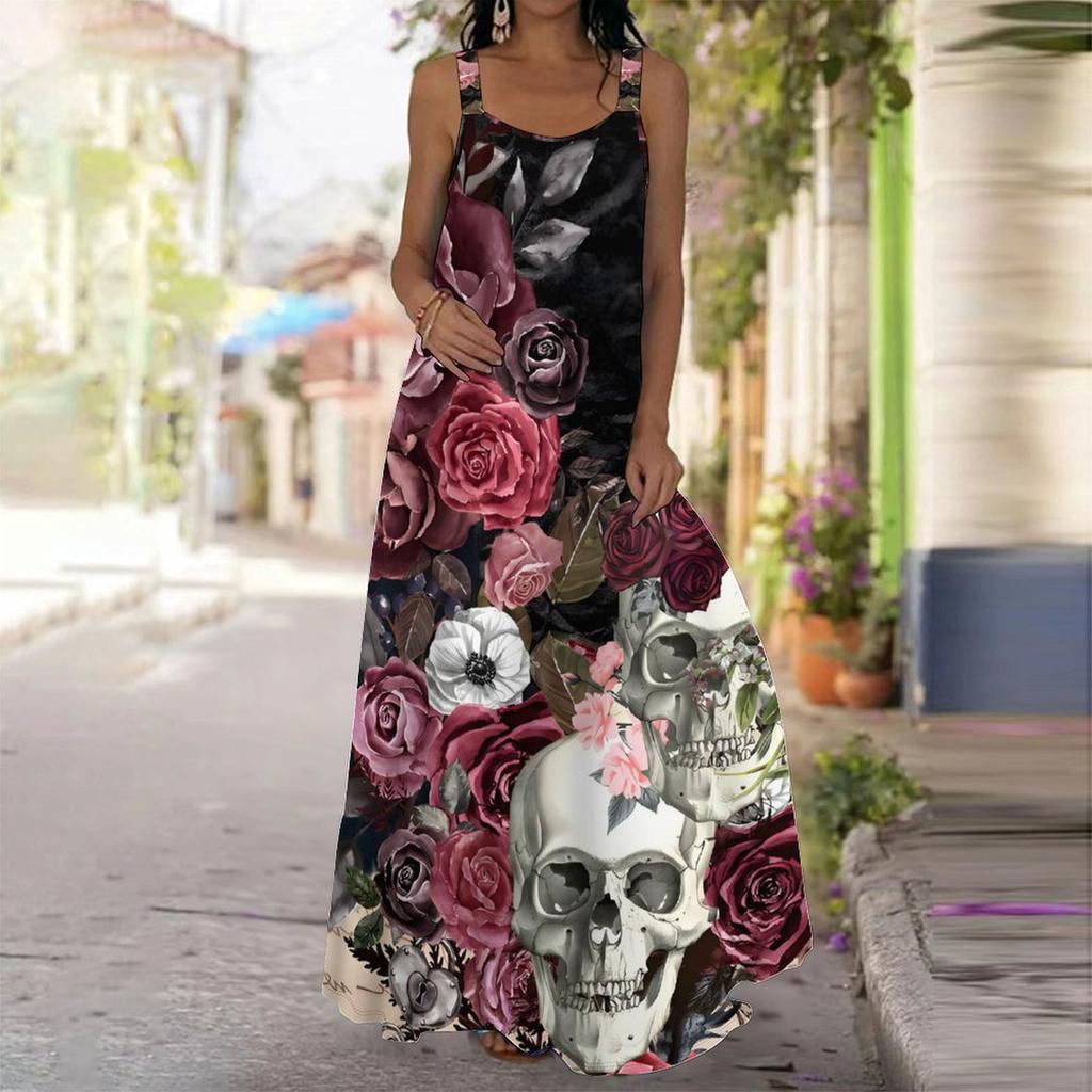 Women's Slip Dress Maxi Long Dress Spiral Tie Dye Print Dress Spring & Summer Leisure Vacation
