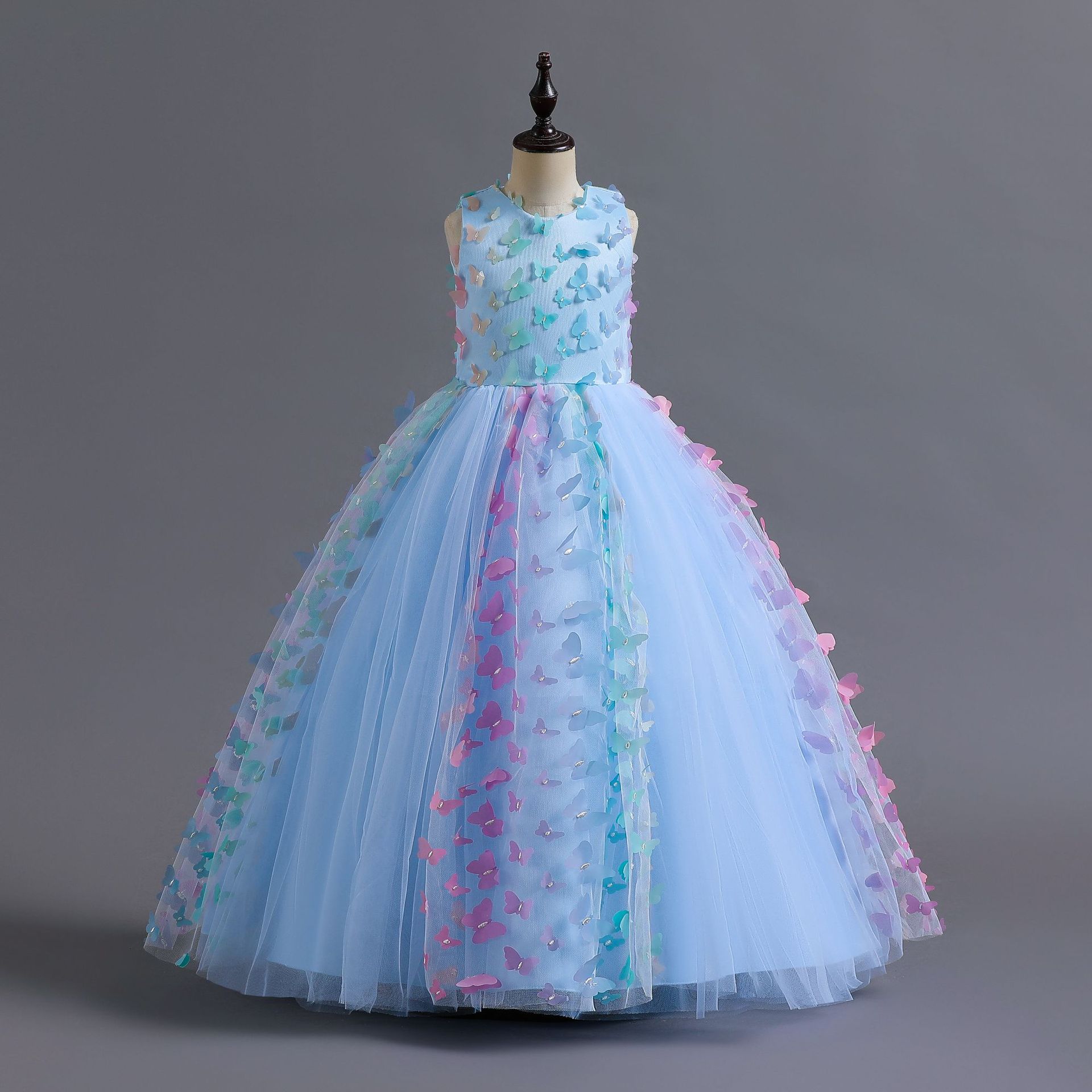 

Свадебное платье для девочек, кружевное праздничное тюлевое платье принцессы на день рождения, детское платье, одежда 130cm