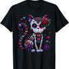 Dia De Los Muertos Cinco De Mayo Katze Zuckerschädel Herren Damen T-Shirt