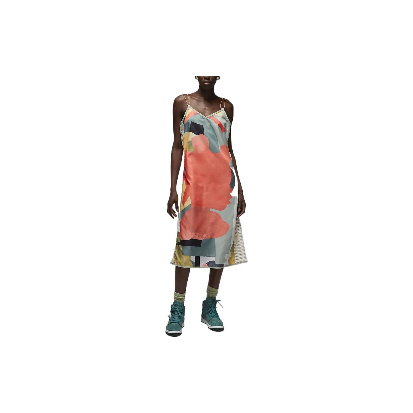 

Jordan All Over Print Mesh Sleeveless Dress Women Dresses Red DR1898-033 XS