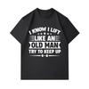 Men's 100% Cotton Crew Neck Short Sleeve T-Shirt, Funny I Know I Lift Like An Old Man Print Casual Workout Gym Tee, Comfortable Lightweight Daily Fitn