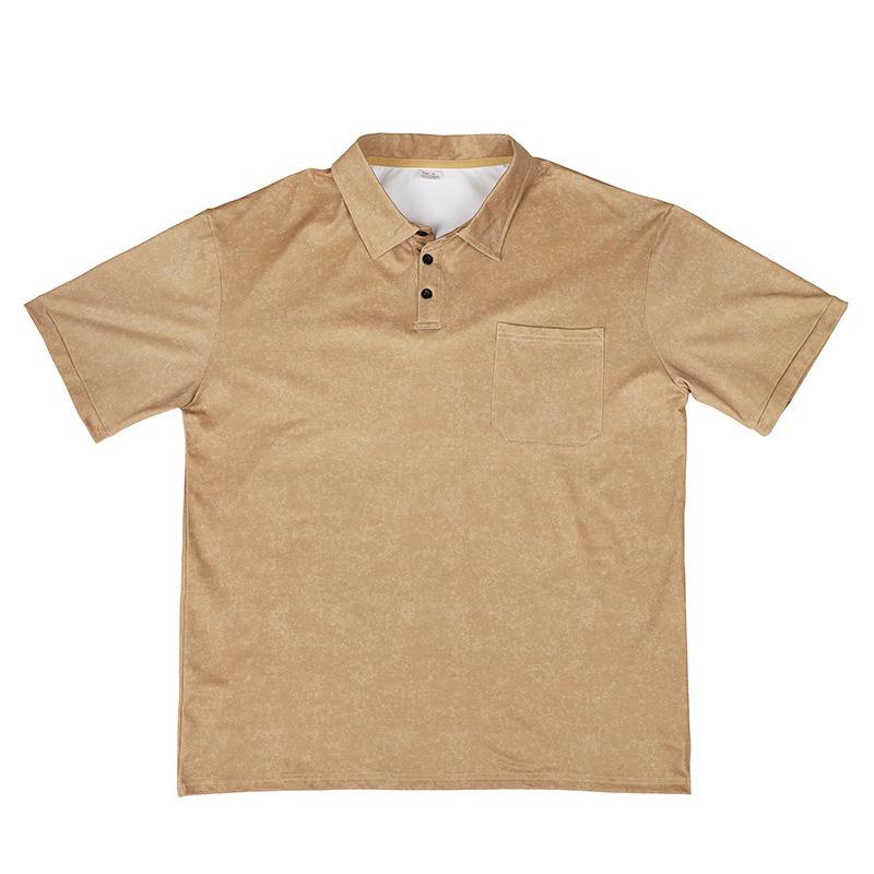 Men’s Washed Short‑Sleeve Polo Shirt, Classic Lapel Collar with Chest Pocket, Soft Breathable Fabric, Relaxed‑Fit Business Casual Daily Top