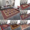 Bohemian Ethnic Style Carpet Foldable Washed Back Classic Retro Rug for Living Room Bedroom Sofa Cushion Door Mat Home Decor