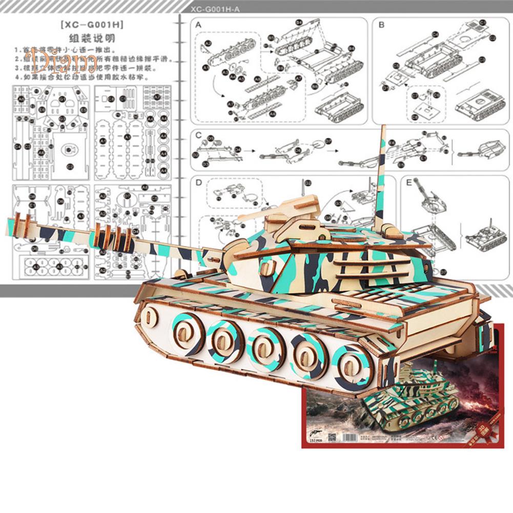 Model Tank Diy Blocks Buy Obsessed Wooden 3D Tank Building Blocks Kids DIY Craft Educational ...